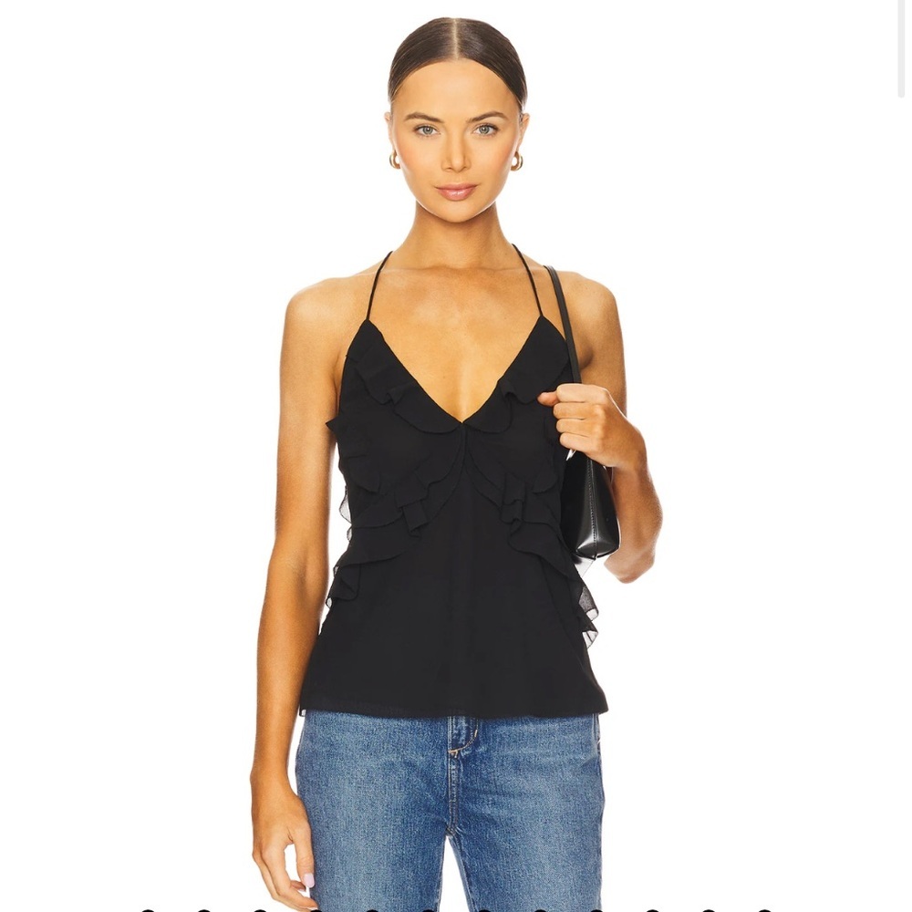 NWT Favorite Daughter The Who Me? Top in Black Size Small - Picture 2 of 16